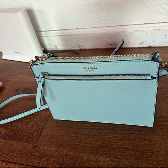 Kate Spade Cameron Zip Crossbody Light Blue - Picture 4 of 8